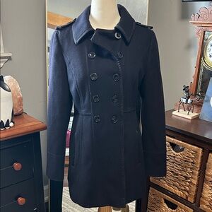 Oasis Wool Blend Coat XS Black Double Breasted
